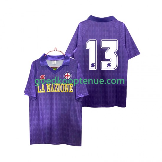 Thuis Retro Tenue van Fiorentina 13 1989 1990 Heren Korte Mouw