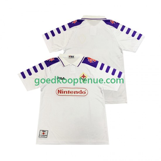 Uit Retro Tenue van Fiorentina Heren 1998 1999 Korte Mouw