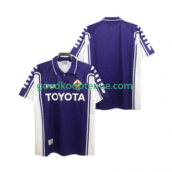Thuis Retro Tenue van Fiorentina 2000 Heren 1999 Korte Mouw