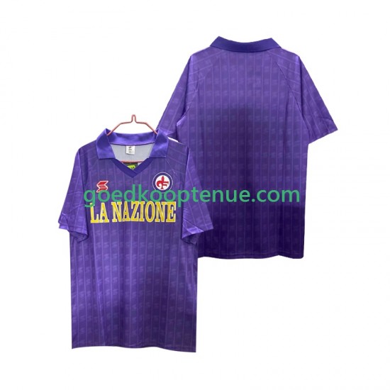Thuis Retro Tenue van Fiorentina 1989 1990 Heren Korte Mouw