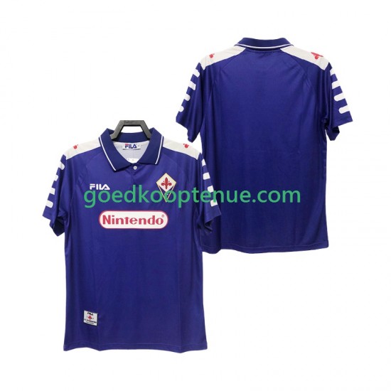Thuis Retro Tenue van Fiorentina Heren 1998 1999 Korte Mouw