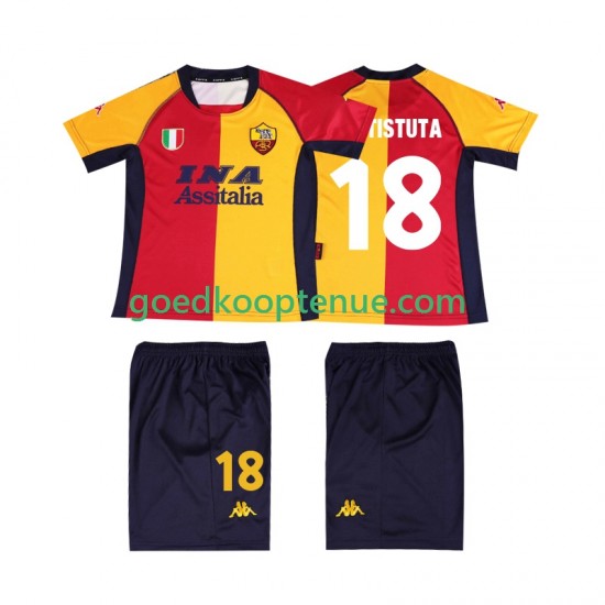 Thuis Retro Tenue van AS Roma BATISTUTA 18 2001 Kind 2-13 jaar Korte Mouw Thuis Retro Tenue van AS Roma BATISTUTA 18 2001 Kind 2-13 jaar Korte Mouw