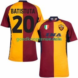 Thuis Retro Tenue van AS Roma Batistuta 20 2000 2001 Heren Korte Mouw