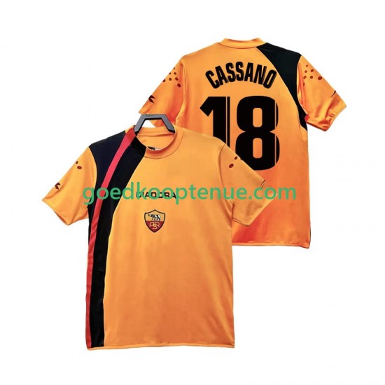 Thuis Retro Tenue van AS Roma CASSANO 18 2005 Heren 2006 Korte Mouw