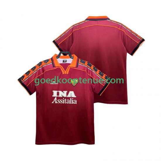 Thuis Retro Tenue van AS Roma Heren 1998 1999 Korte Mouw