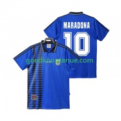 Uit Retro Tenue van Argentinië MARADONA 10 Heren 1994 Korte Mouw