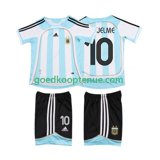 Thuis Retro Tenue van Argentinië RIQUELME 10 2007 Kind 2-13 jaar 2006 Korte Mouw Thuis Retro Tenue van Argentinië RIQUELME 10 2007 Kind 2-13 jaar 2006 Korte Mouw