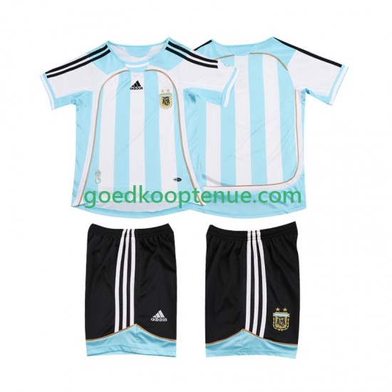 Thuis Retro Tenue van Argentinië 2007 Kind 2-13 jaar 2006 Korte Mouw Thuis Retro Tenue van Argentinië 2007 Kind 2-13 jaar 2006 Korte Mouw