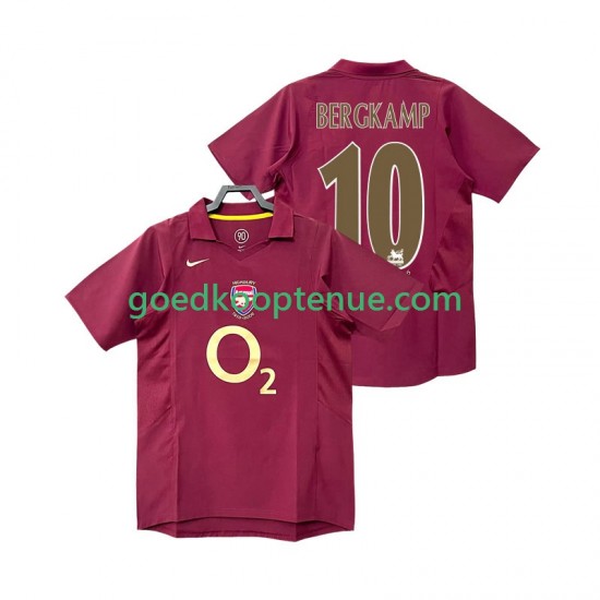 Thuis Retro Tenue van Arsenal BERGKAMP 10 2005 Heren 2006 Korte Mouw