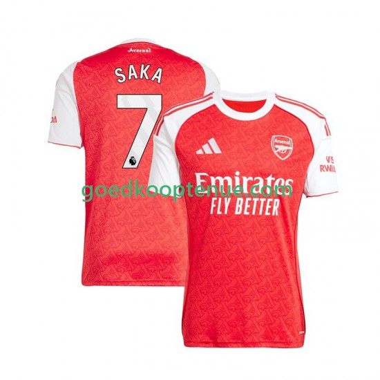 Thuis Tenue van Arsenal Bukayo Saka 7 Heren 2025-26 Korte Mouw