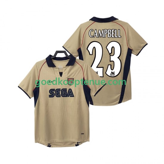 Uit Retro Tenue van Arsenal CAMPBELL 23 2001 Heren 2002 Korte Mouw