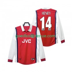 Thuis Retro Tenue van Arsenal Henry 14 Heren 1998 1999 Lange Mouw