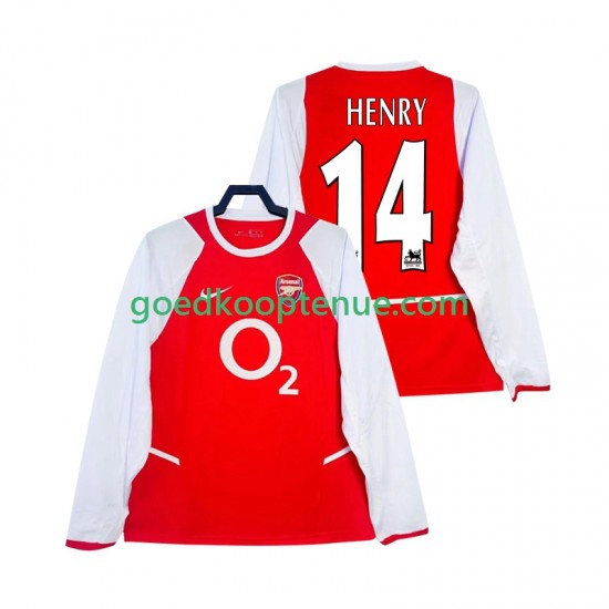 Thuis Retro Tenue van Arsenal Henry 14 2003 Heren 2002 Lange Mouw