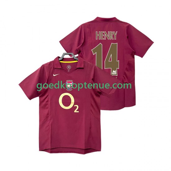 Thuis Retro Tenue van Arsenal Henry 14 2005 Heren 2006 Korte Mouw