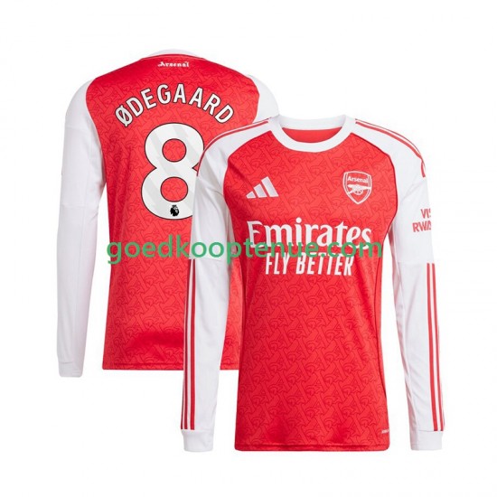 Thuis Tenue van Arsenal Martin Odegaard 8 Heren 2025-26 Lange Mouw