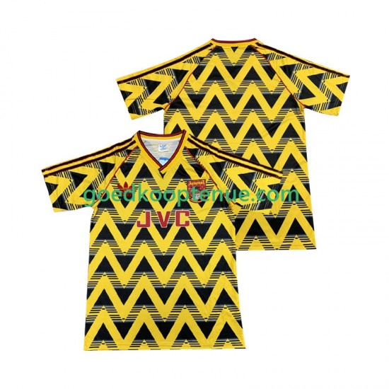 Uit Retro Tenue van Arsenal 1991 1993 Heren Korte Mouw
