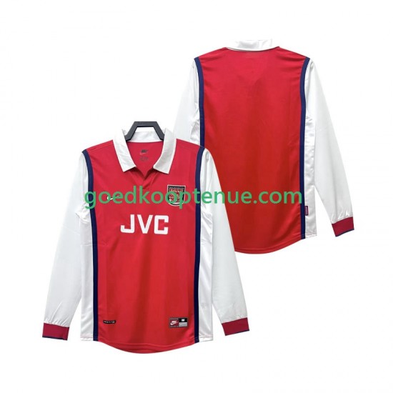 Thuis Retro Tenue van Arsenal Heren 1998 1999 Lange Mouw