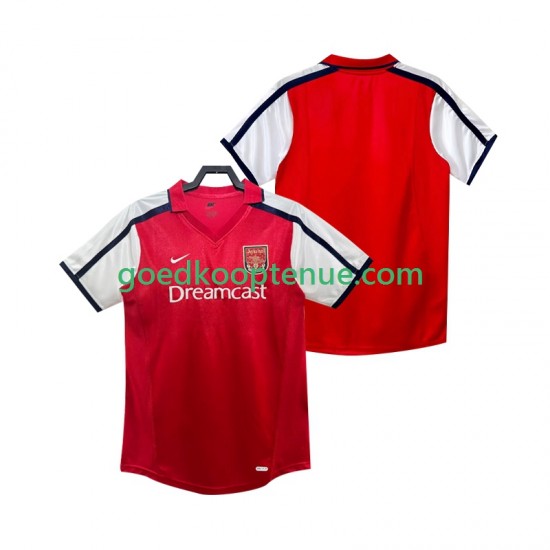 Thuis Retro Tenue van Arsenal 2001 Heren 2002 Korte Mouw