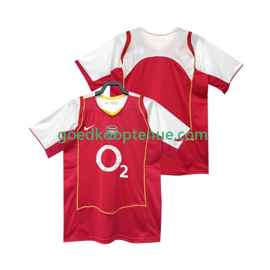 Thuis Retro Tenue van Arsenal 2005 Heren 2004 Korte Mouw