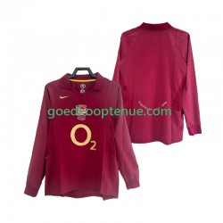 Thuis Retro Tenue van Arsenal 2005 Heren 2006 Lange Mouw