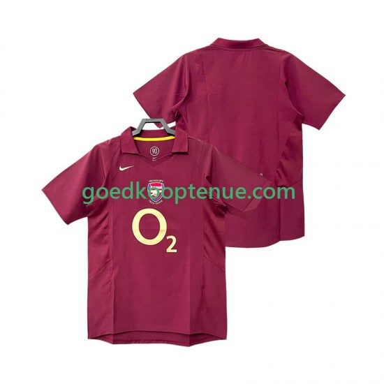 Thuis Retro Tenue van Arsenal 2005 Heren 2006 Korte Mouw