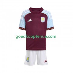 Thuis Tenue van Aston Villa Kind 2-13 jaar 2025-26 Korte Mouw