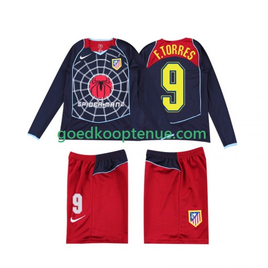 Uit Retro Tenue van Atlético Madrid F TORRES 9 2005 Kind 2-13 jaar 2004 Lange Mouw Uit Retro Tenue van Atlético Madrid F TORRES 9 2005 Kind 2-13 jaar 2004 Lange Mouw
