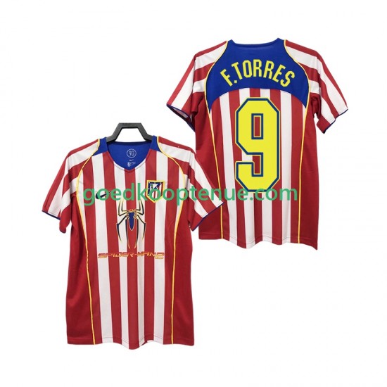 Thuis Retro Tenue van Atlético Madrid F TORRES 9 2005 Heren 2004 Korte Mouw Thuis Retro Tenue van Atlético Madrid F TORRES 9 2005 Heren 2004 Korte Mouw