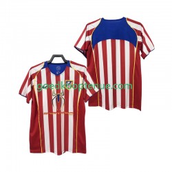 Thuis Retro Tenue van Atlético Madrid 2005 Heren 2004 Korte Mouw