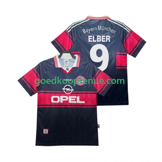 Thuis Retro Tenue van FC Bayern München Elber 9 1997 Heren 1999 Korte Mouw
