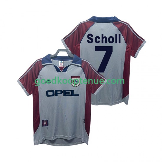 3de Retro Tenue van FC Bayern München Scholl 7 Heren 1998 1999 Korte Mouw
