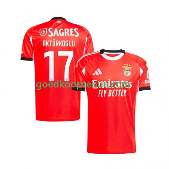 Thuis Tenue van Benfica Kerem Akturkoglu 17 Heren 2025-26 Korte Mouw
