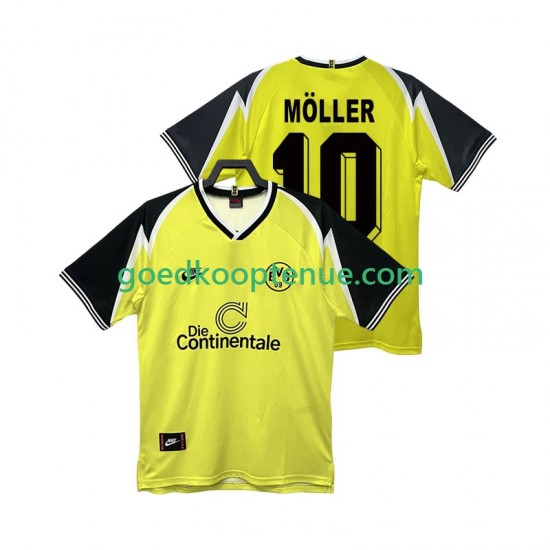 Thuis Retro Tenue van Borussia Dortmund Moller 10 1995 1996 Heren Korte Mouw