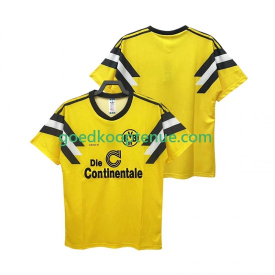 Thuis Retro Tenue van Borussia Dortmund DFB-POKAL 1989 Heren Korte Mouw