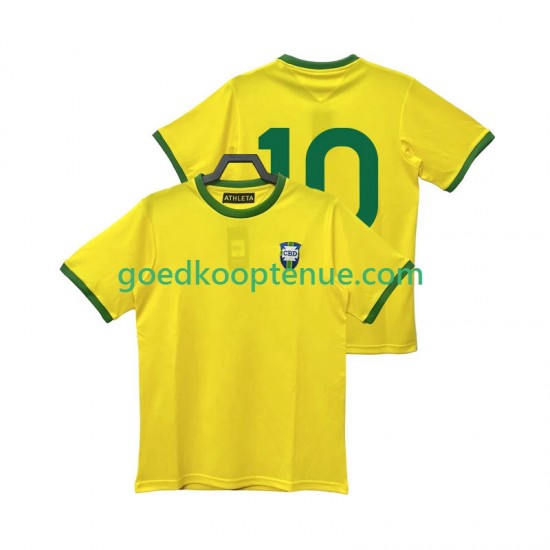 Thuis Retro Tenue van Brazilië 10 1970 Heren Korte Mouw
