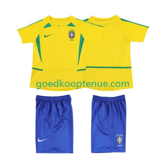Thuis Retro Tenue van Brazilië Kind 2-13 jaar 2002 Korte Mouw Thuis Retro Tenue van Brazilië Kind 2-13 jaar 2002 Korte Mouw