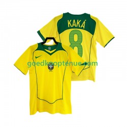 Thuis Retro Tenue van Brazilië KAKA 8 Heren 2004 Korte Mouw