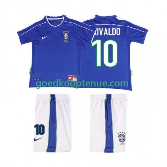 Uit Retro Tenue van Brazilië RIVALDO 10 Kind 2-13 jaar 1998 Korte Mouw Uit Retro Tenue van Brazilië RIVALDO 10 Kind 2-13 jaar 1998 Korte Mouw