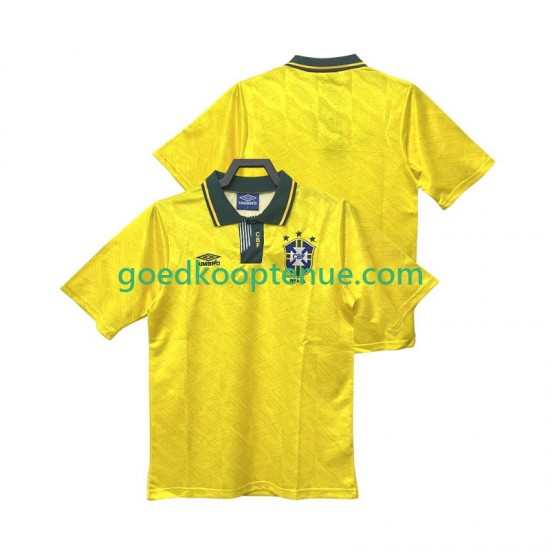 Thuis Retro Tenue van Brazilië 1991 1993 Heren Korte Mouw