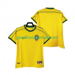 Thuis Retro Tenue van Brazilië Heren 1998 Korte Mouw