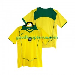 Thuis Retro Tenue van Brazilië Heren 2004 Korte Mouw