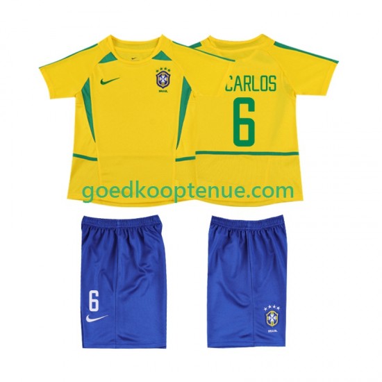 Thuis Retro Tenue van Brazilië Roberto Carlos 6 Kind 2-13 jaar 2002 Korte Mouw Thuis Retro Tenue van Brazilië Roberto Carlos 6 Kind 2-13 jaar 2002 Korte Mouw
