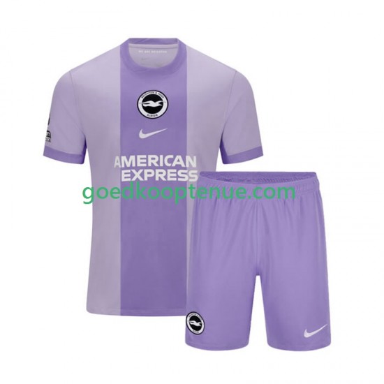 Uit Tenue van Brighton Hove Albion Kind 2-13 jaar 2025-26 Korte Mouw
