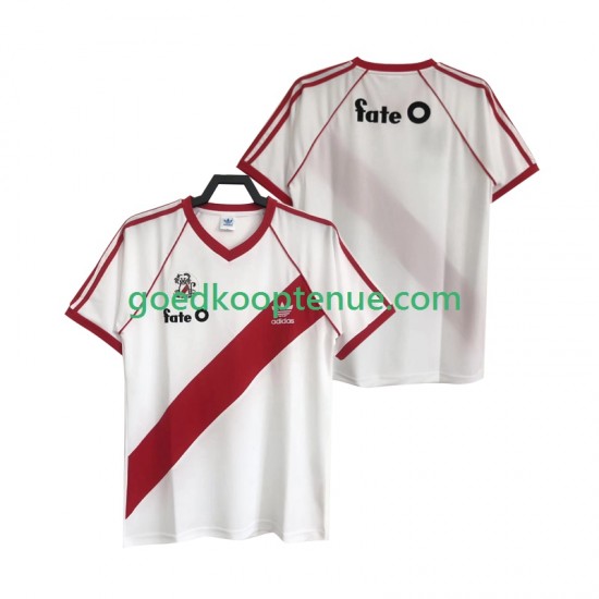 Thuis Retro Tenue van CA River Plate 1986 Heren Korte Mouw