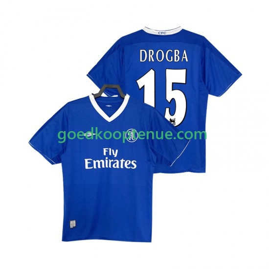 Thuis Retro Tenue van Chelsea DROGBA 15 2003 2005 Heren Korte Mouw Thuis Retro Tenue van Chelsea DROGBA 15 2003 2005 Heren Korte Mouw