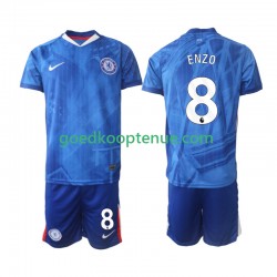 Thuis Tenue van Chelsea Enzo Fernandez 8 Kind 2-13 jaar 2025-26 Korte Mouw