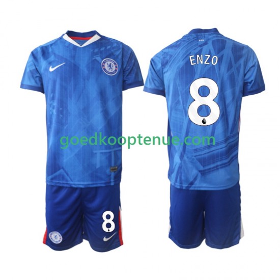 Thuis Tenue van Chelsea Enzo Fernandez 8 Kind 2-13 jaar 2025-26 Korte Mouw Thuis Tenue van Chelsea Enzo Fernandez 8 Kind 2-13 jaar 2025-26 Korte Mouw