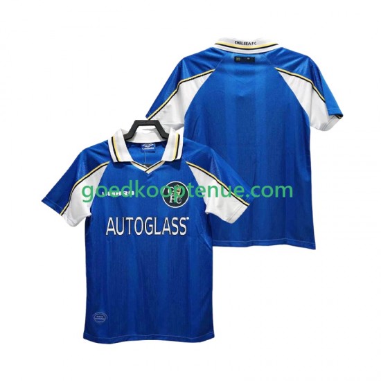 Thuis Retro Tenue van Chelsea 1997 Heren 1999 Korte Mouw