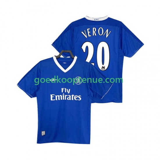 Thuis Retro Tenue van Chelsea VERON 20 2003 2005 Heren Korte Mouw