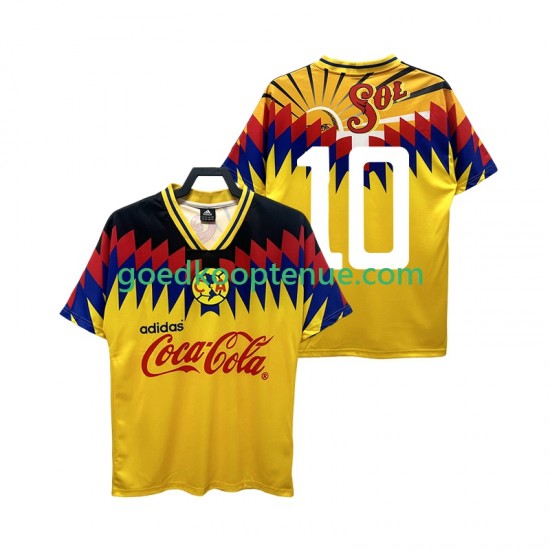 Thuis Retro Tenue van Club América 10 1995 Heren Korte Mouw